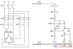 交流接触器控制双速电动机的原理图与接线图