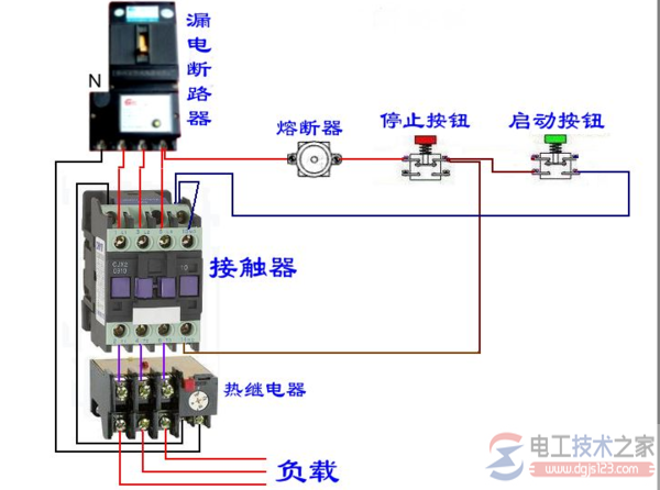 正泰cjx2-0910交流接触器接线实物图