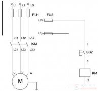 接触器点动控制的接线图一例