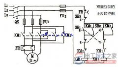 按钮与按触器双重互锁正反转控制的方法
