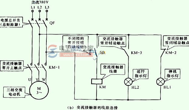 交流接触器的连接关系图解