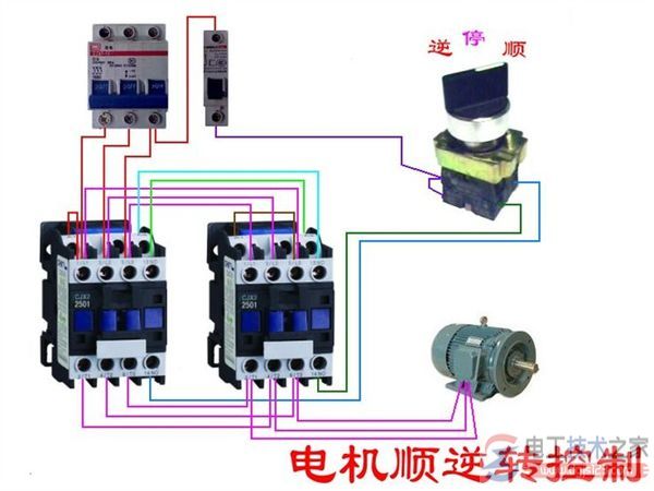 接触器互锁原理图与接线图