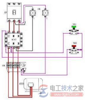 交流接触器自锁接法线路图