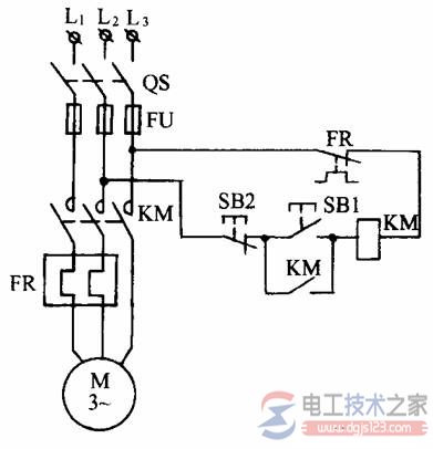 接触器实现电动机单向连续运转控制的电路图解