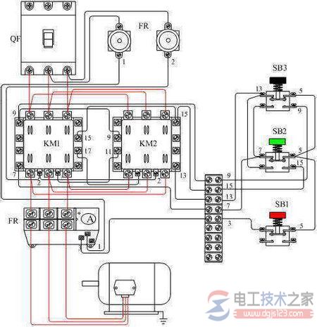 电动机正反转控制接触器接线方法图解