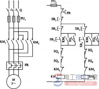 接触器互锁的三相异步电动机正反转控制线路图解