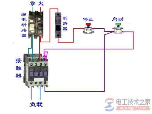 求一个CJX2-2510交流接触器接线图