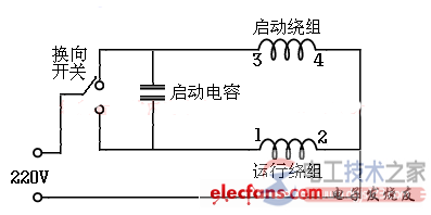 单相电机电容接线图及220V交流单相电机起动方式