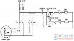 220V交流接触器电机单向接线图怎么实现？