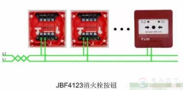 老电工珍藏：消防报警按钮的接线图