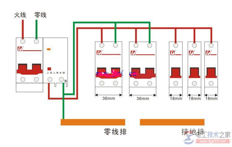 家用2p漏电保护器接线图及要求