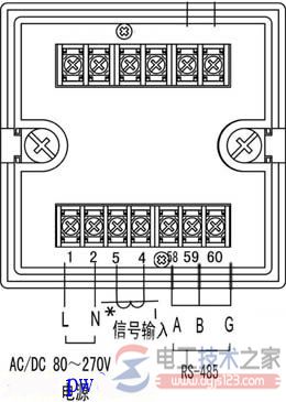 一例数显电流表的原理接线图