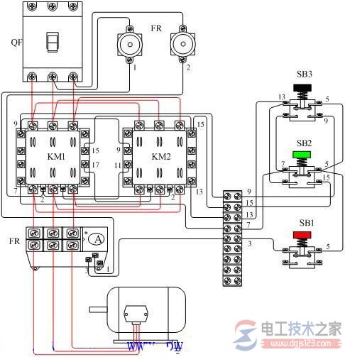 交流接触器接线图及电动机运行控制电路