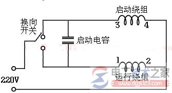 单相电机电容接线图的几种方式