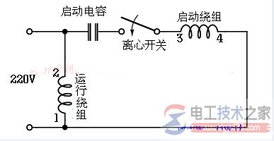 单相电机电容接线图的几种方式