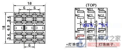 带灯按钮开关接线图(单极/双极/三极带灯按钮)