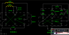 单相双电容电动机倒顺开关接线图(原理与接线)