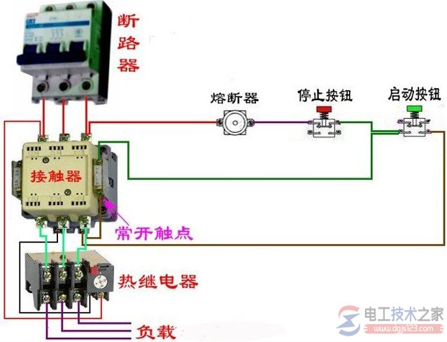 接触器与断路器电气控制回路接线图大全