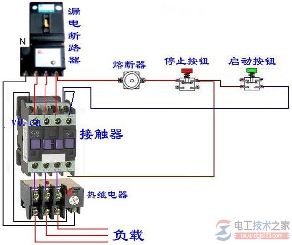 接触器与断路器电气控制回路接线图大全