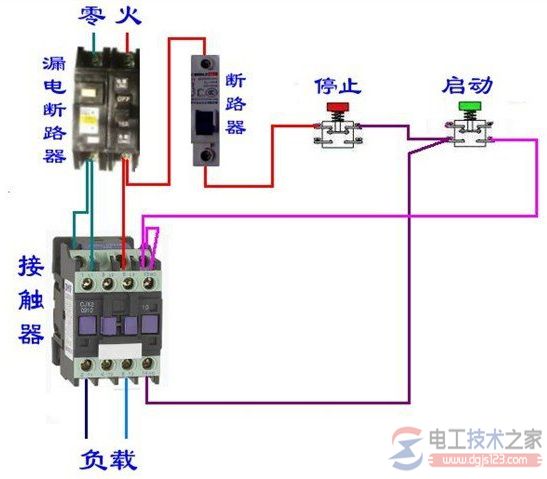 接触器与断路器电气控制回路接线图大全