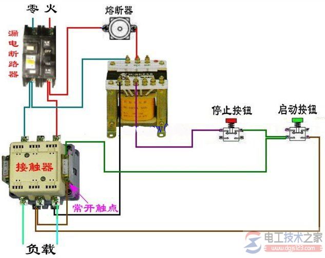 接触器与断路器电气控制回路接线图大全