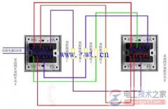 一例四开双控开关的接线图