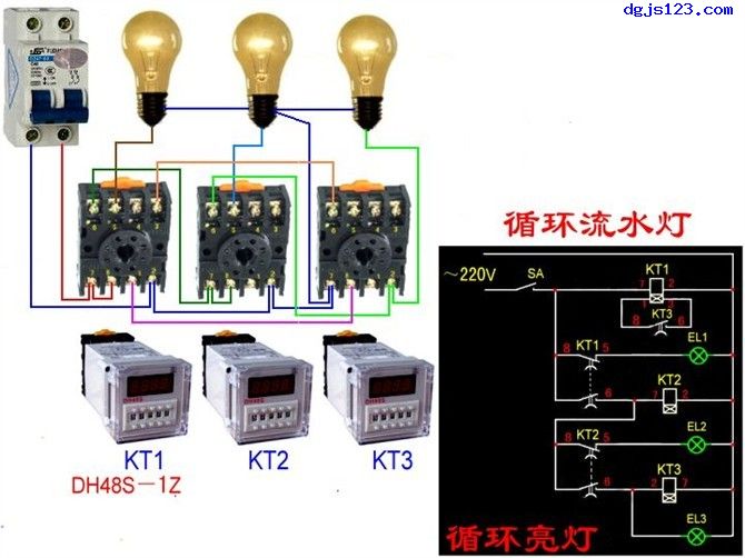 电工基本电路接线图大全，学电工必会电路接线图