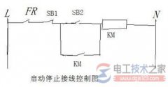 启动停止按钮的电路接线图