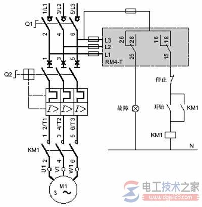 相序保护继电器接线图