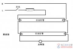 一个简单的日光灯接线图