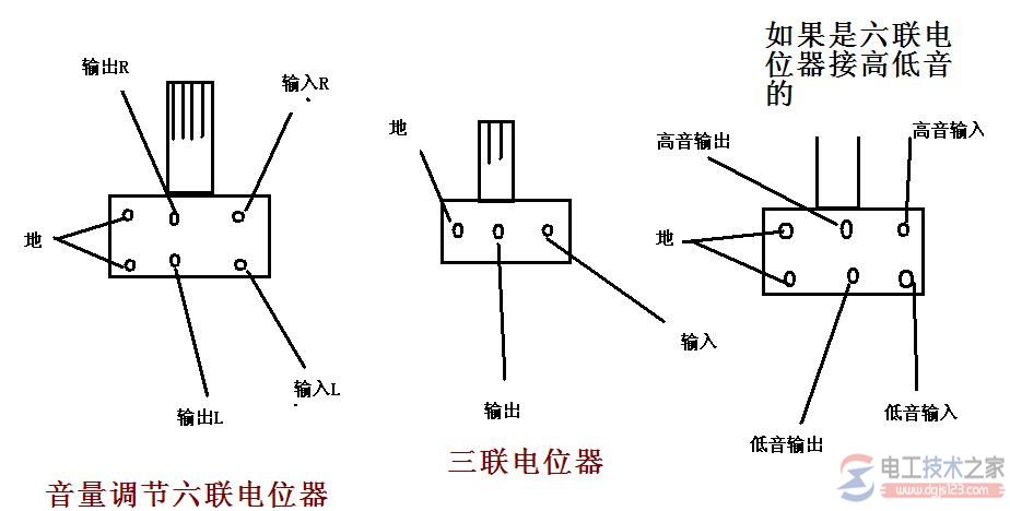 音量电位器如何接线，音量电位器的接线图