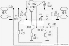 一例过流保护的自恢复电路图