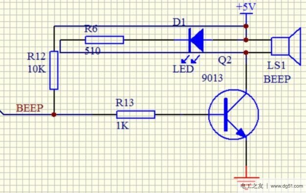 一例车内气体报警系统中蜂鸣器驱动电路图 一例车内气体报警系统中蜂鸣器驱动电路图