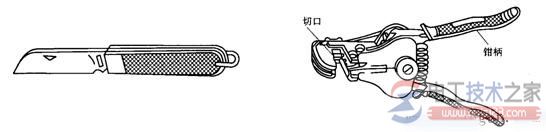 剥线钳和电工刀剖削导线绝缘层的方法详解