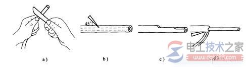 剥线钳和电工刀剖削导线绝缘层的方法详解