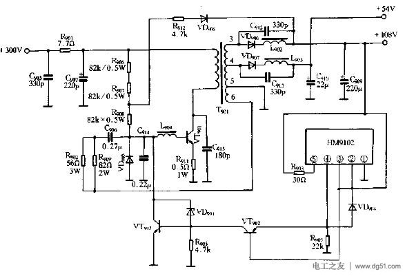 一例日立CIP236彩色电视机的开关电源电路图