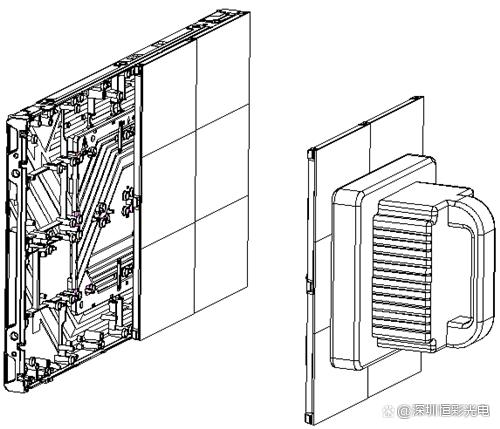 恒彩光电COB显示屏工程组装图示解析说明