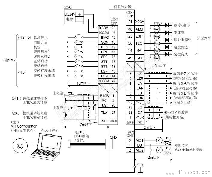 西门子PLC高速输出端子与第三方伺服驱动器连接 西门子PLC高速输出端子与第三方伺服驱动器连接