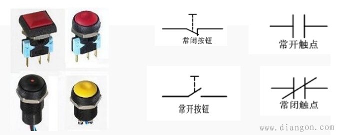 按钮开关作用原理_按钮开关的实物照片及符号