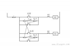 三相交流接触器倒顺开关接法