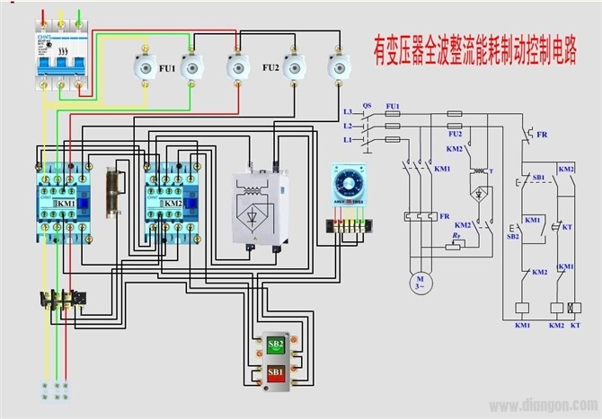 三相四线制零线带电的原因！实用电动机控制电路接线图