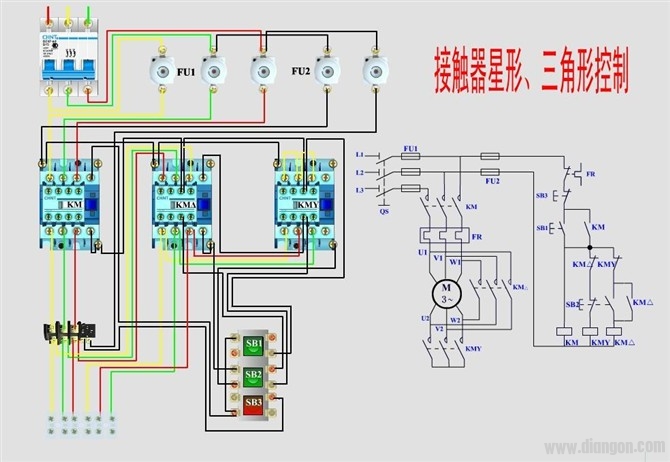 三相四线制零线带电的原因！实用电动机控制电路接线图