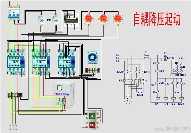 三相四线制零线带电的原因！实用电动机控制电路接线图