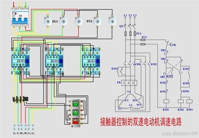 三相四线制零线带电的原因！实用电动机控制电路接线图