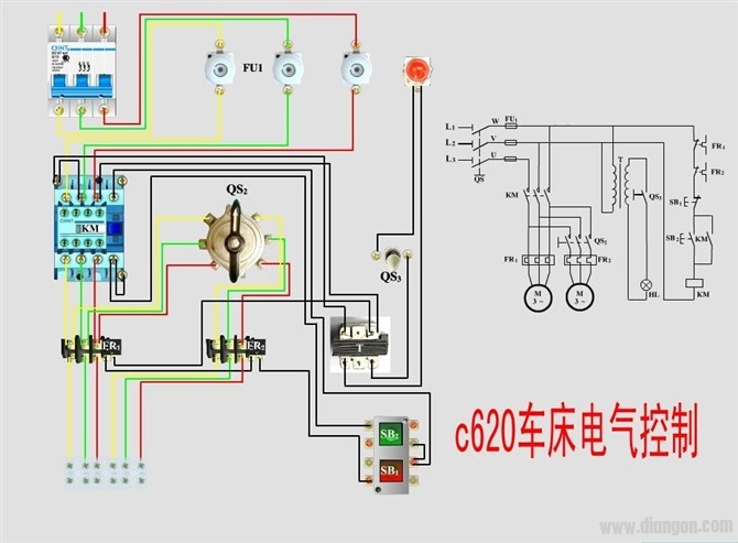 三相四线制零线带电的原因！实用电动机控制电路接线图