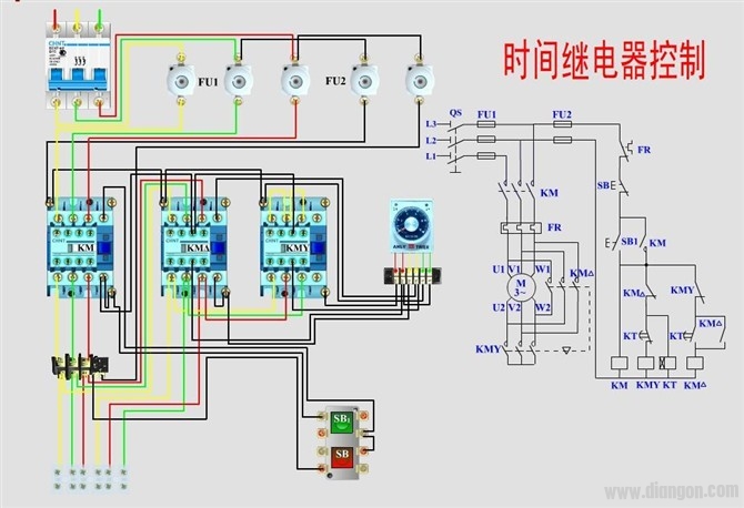 三相四线制零线带电的原因！实用电动机控制电路接线图