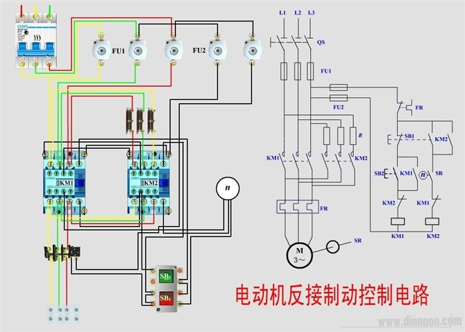 三相四线制零线带电的原因！实用电动机控制电路接线图