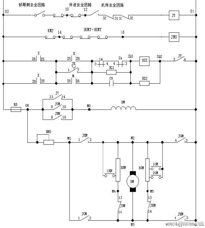 双速电梯的信号控制PLC程序