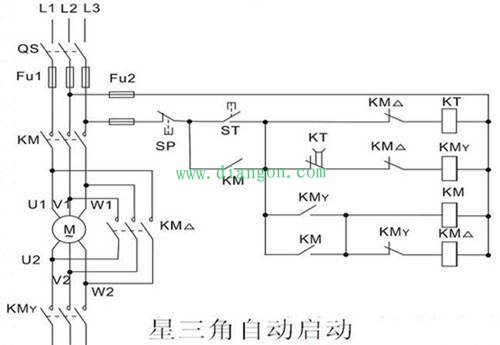 电机星三角启动电路图详细图解 电机星三角启动电路图详细图解