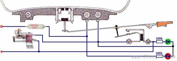 普通电饭锅接线实物图